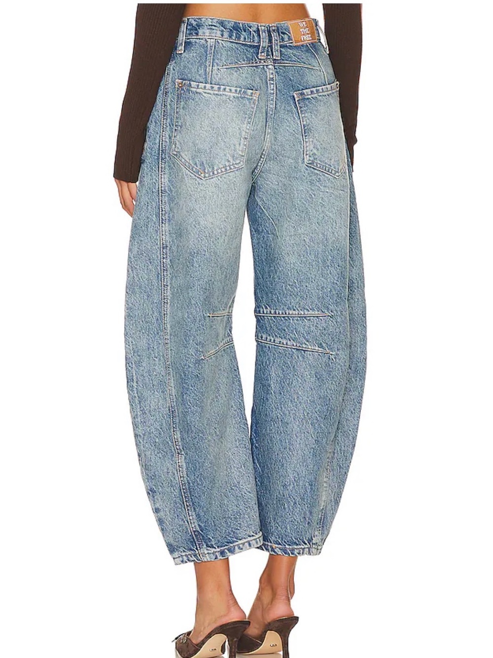 We The Free Good Luck Mid Rise Barrel Jeans size 27 - Picture 2 of 6